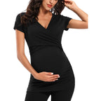 Cross Breastfeeding Maternity Yoga Wear T-Shirt Fitness