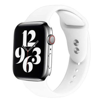 Smart Watch Strap Solid Color Silicone Double Nail