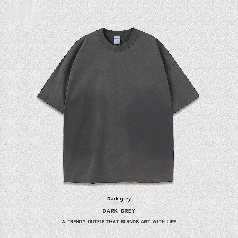 Retro Washed Short Sleeve Round Neck T-shirt