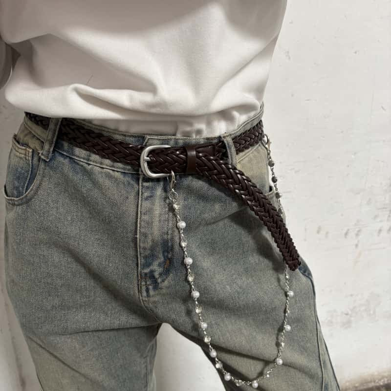 Hand-woven Decorative Pearl Waist Chain