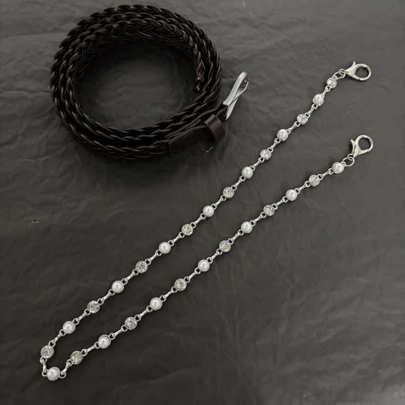 Hand-woven Decorative Pearl Waist Chain