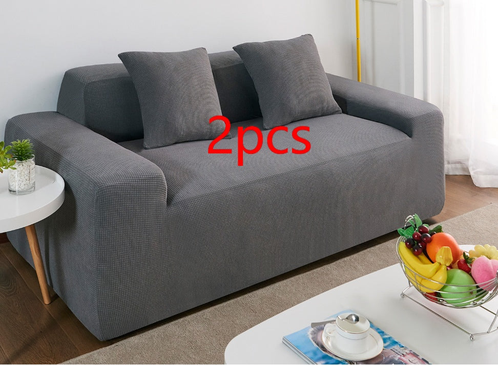 Waterproof Polar Fleece Solid Color Bomb Cover Sofa Slipcover Corner Case For Living Room 1 2 3 4 Seat