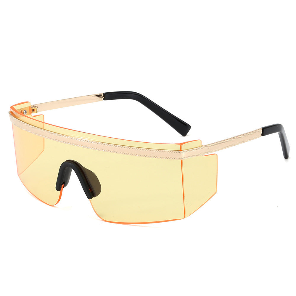 Fashion Big Metal Frame Goggles
