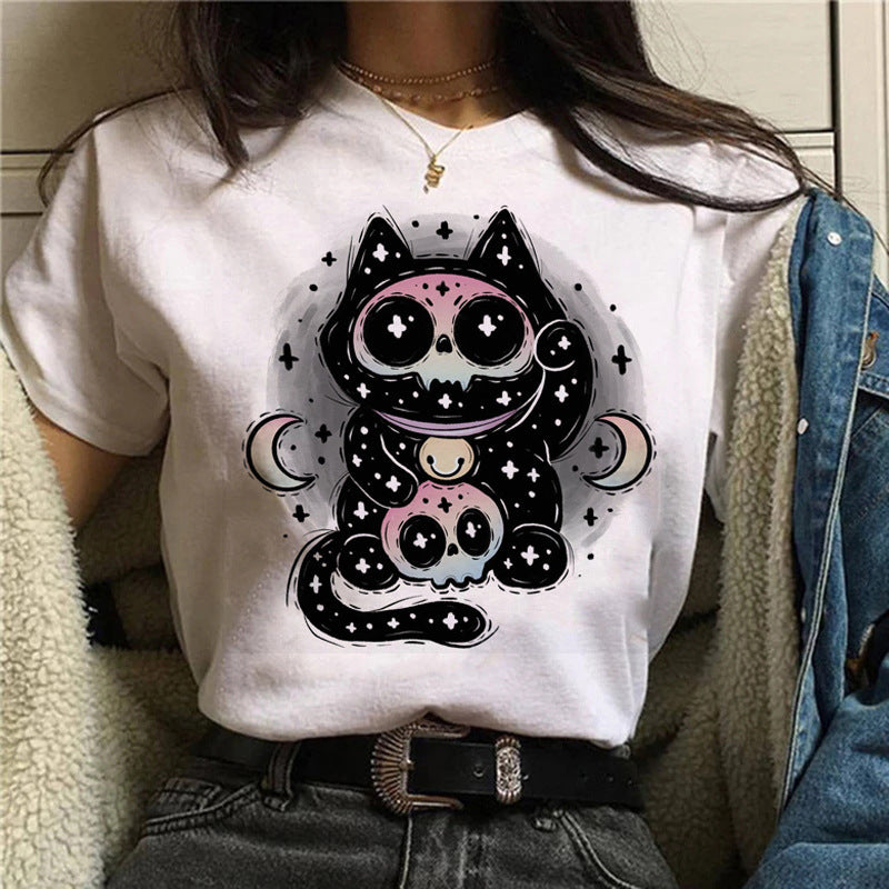 New Top Cute Cartoon Printed Casual T-shirt