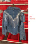 Fringed Denim Jacket Women'S Short Loose Top