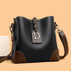 Retro Bucket Hand Shoulder Soft Leather Cross-body Bag