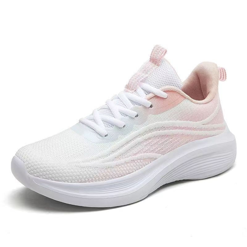 Light Mesh Breathable All-match Anti-skid Shock Absorption Soft Bottom Running Shoes