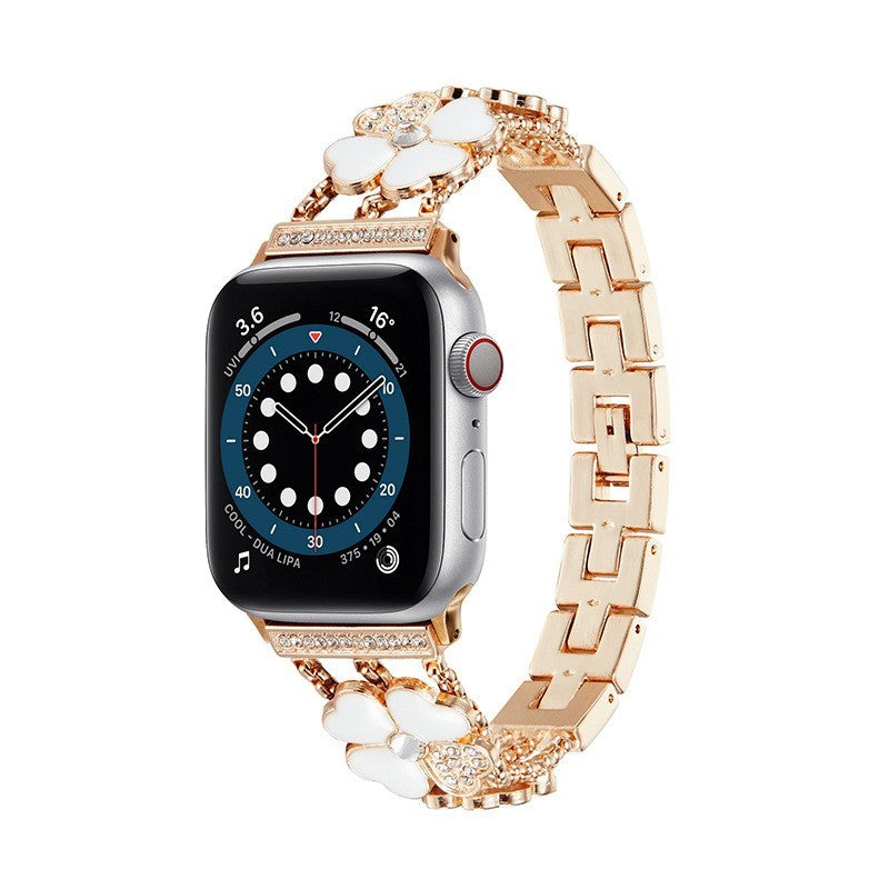 Metal Stainless Steel Four-leaf Clover Strap