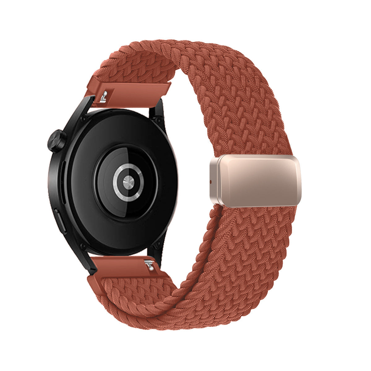 Metal Magnetic Buckle Nylon Braided Stretch Strap