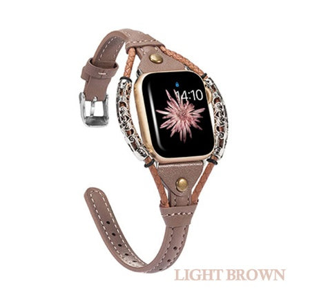 Handmade vintage metal bracelet fashion leather strap