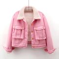 Lamb Wool Fleece-lined Thickening Denim Jacket