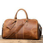 Retro New Men's Genuine Leather Portable Travel Bag