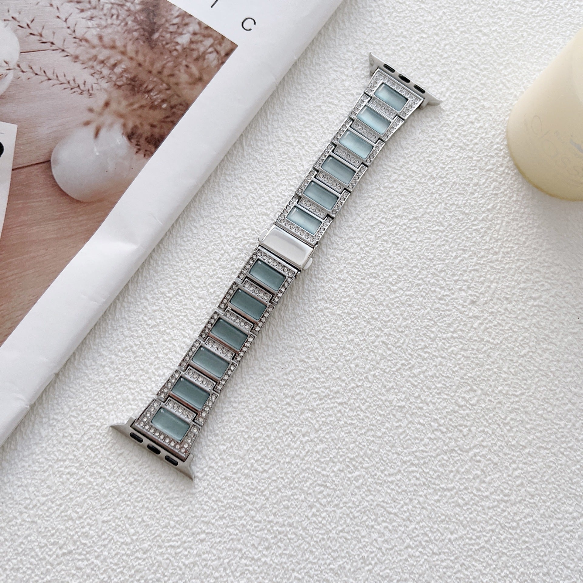 Women's Opal Diamond Fashion Metal Strap