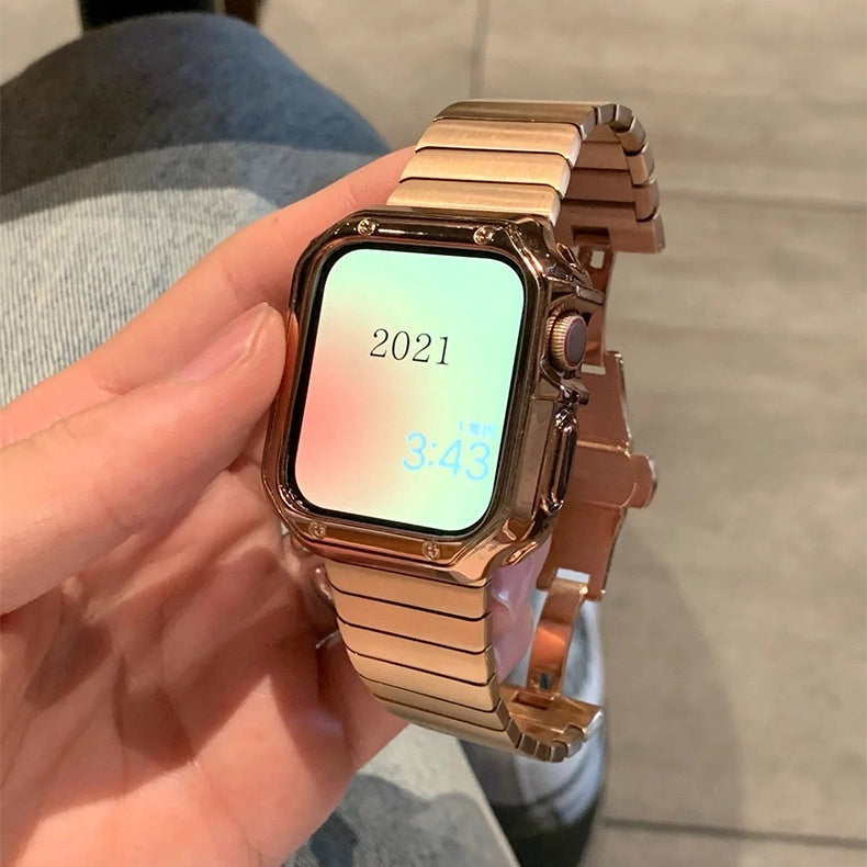 Watch Band Metal Stainless Steel With Butterfly