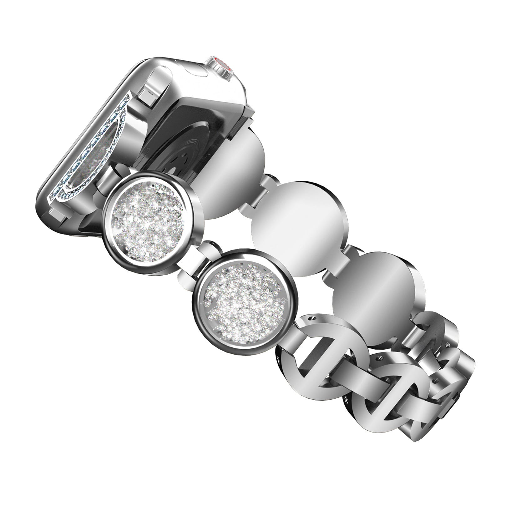 New Diamond-encrusted Alloy Quicksand Watch Strap