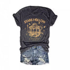 Casual Fashion Women's Wear Letter Graphic Print Crew Neck Short Sleeve