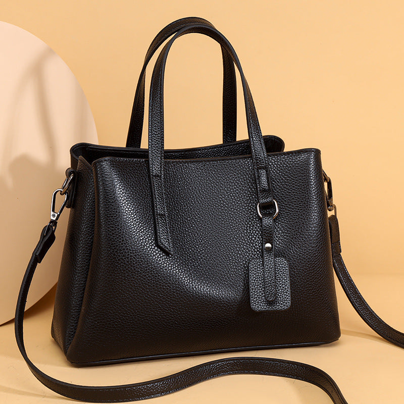 Cowhide Leather Women's Bag Large Capacity Shoulder Handbag