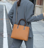 Genuine Leather Commuter Large Capacity First Layer Cowhide Handbag