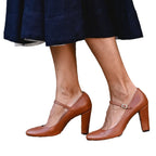 Fashion Pointed 40-43 Plus Size Buckle Strap Shallow Mouth Pumps Women