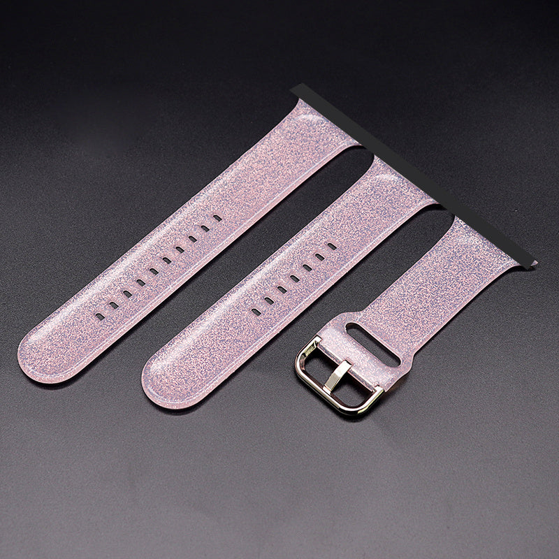 Smart Watch Strap Transparent Glitter Silicone