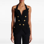 Double Breasted Temperament Small Sling Vest Jacket