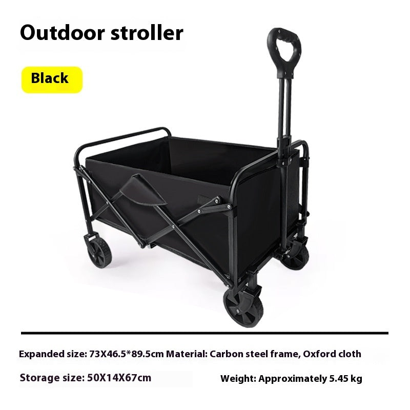 Outdoor Camping Cart Shopping Stall Shopping Trolley Portable Folding Luggage Trailer
