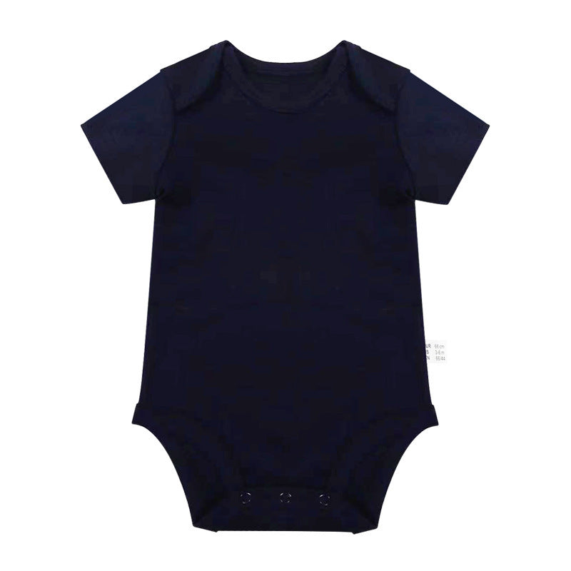 Romper Newborn Clothes 0-1 Years Old Solid Color Jumpsuit Male And Female Baby Baby Onesie