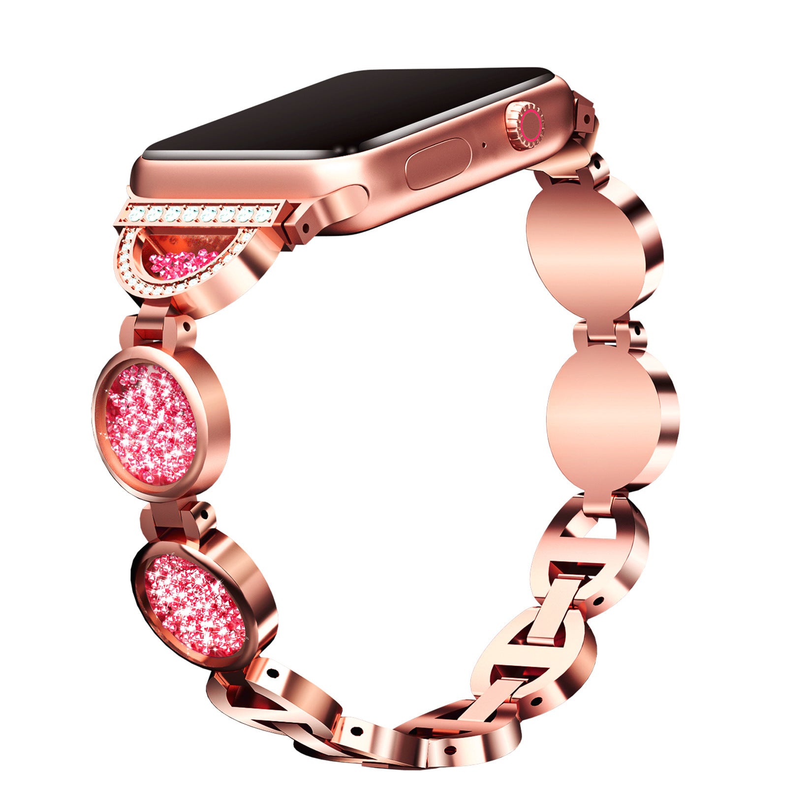 New Diamond-encrusted Alloy Quicksand Watch Strap