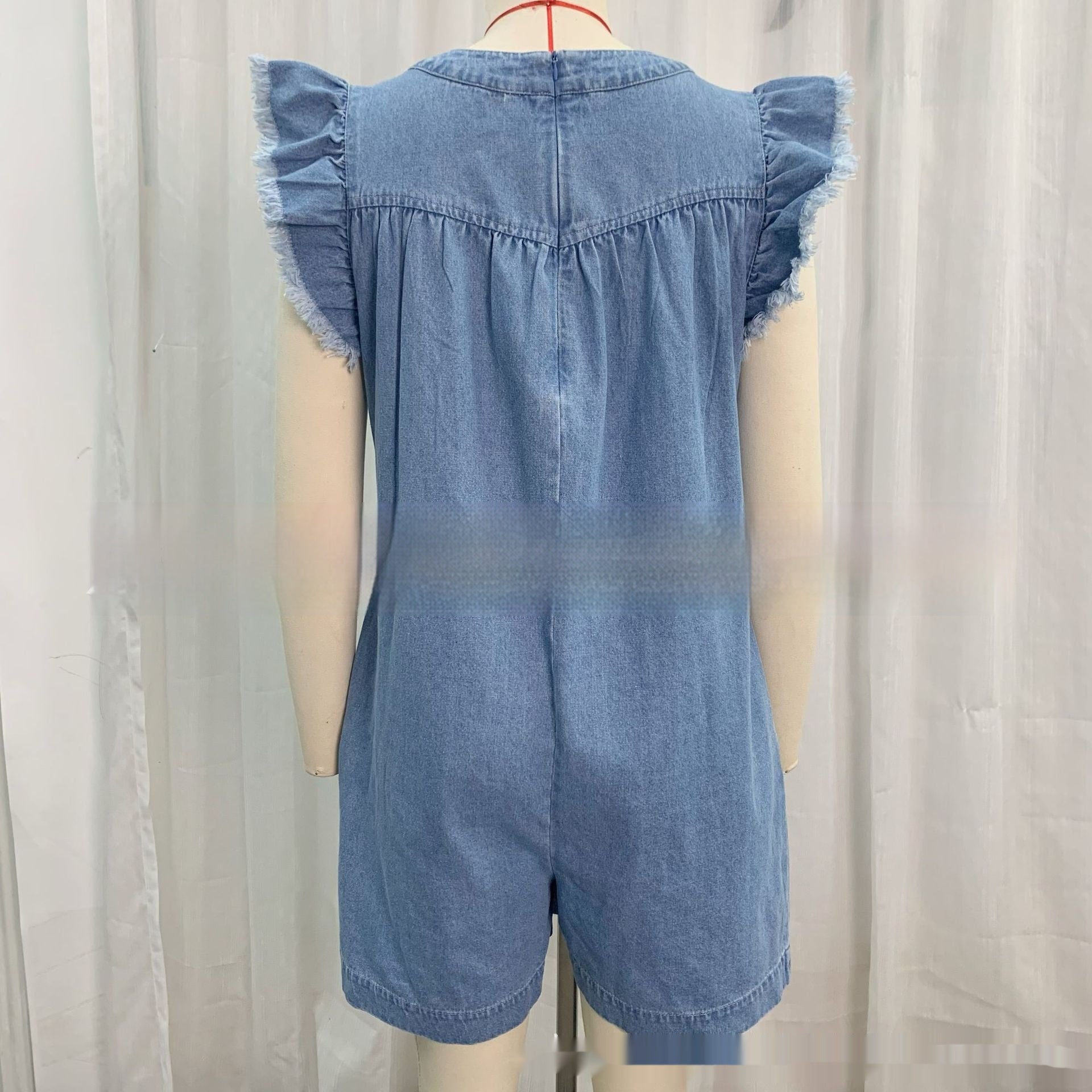 Ins Loose Casual Organ Pleats Suspender Shorts