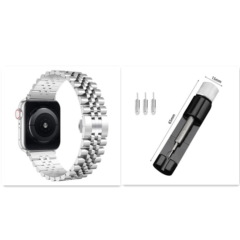 Five Bead Metal Stainless Steel Strap