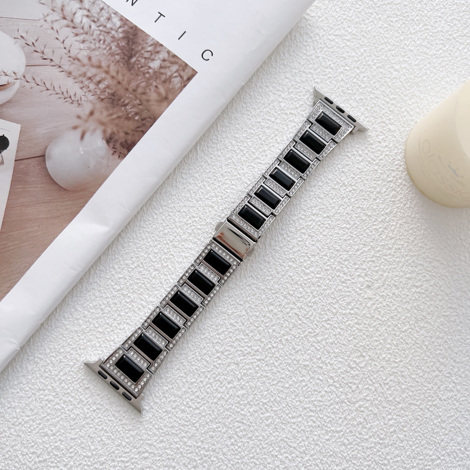 Women's Opal Diamond Fashion Metal Strap