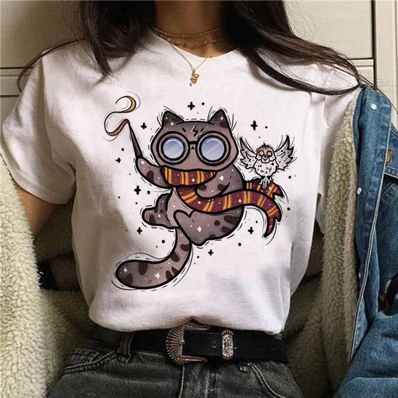 New Top Cute Cartoon Printed Casual T-shirt