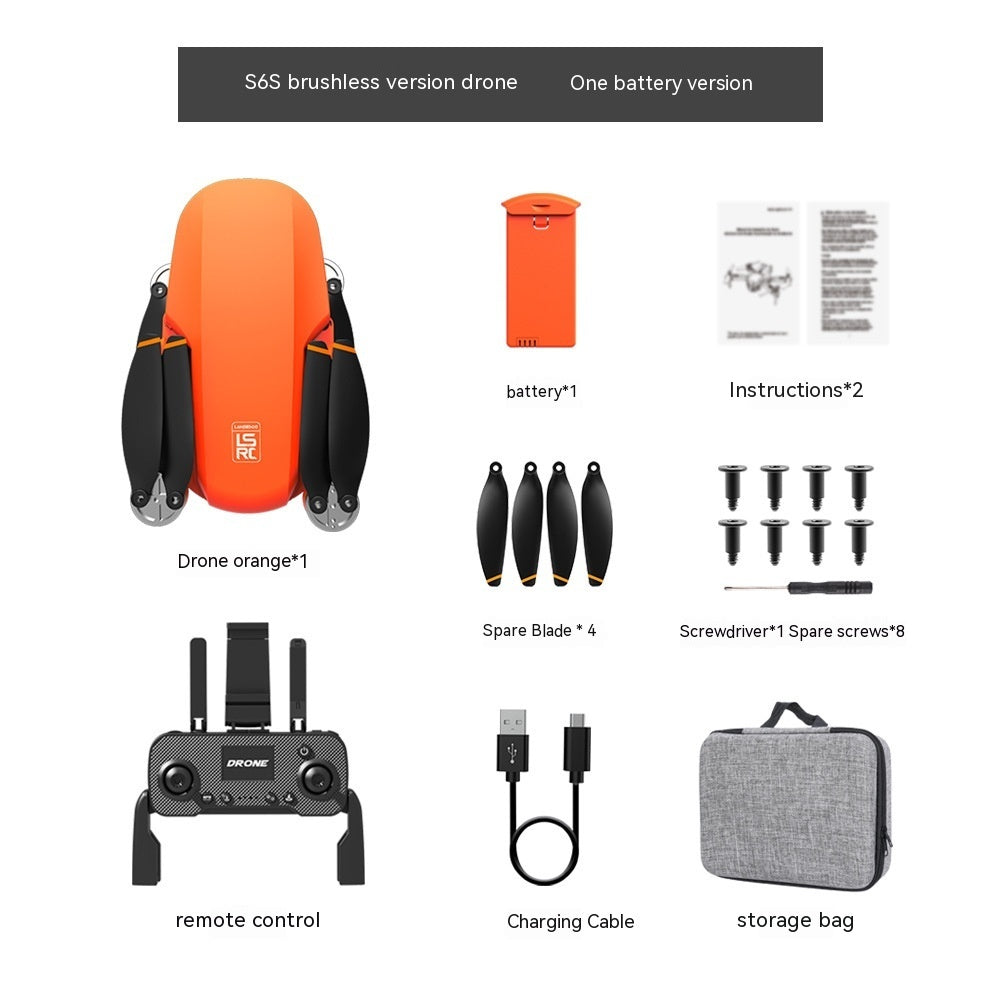 Mini Brushless UAV S6S Dual Lens Aerial Photography Flight