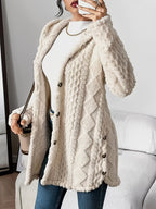 Women's Winter Long Hooded Cardigan Coat