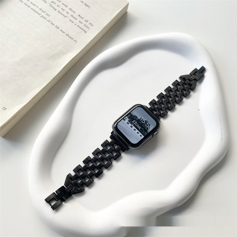 Hollow Five-bead Stainless Steel Metal Strap