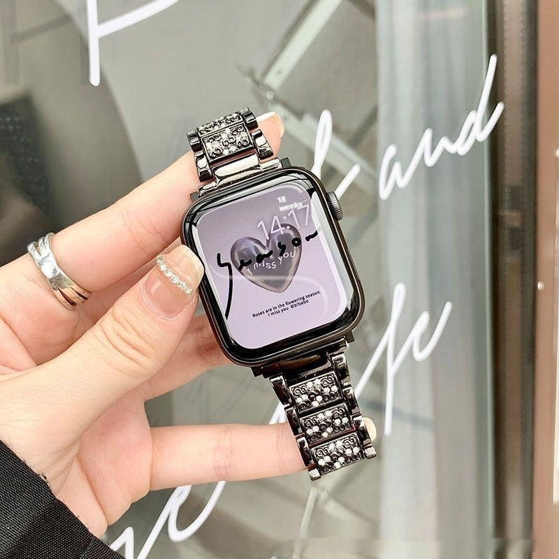 Smart Watch Band Three-bead Diamond Fashion Strap