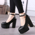 European And American Fashion Buckle Women's Shoes