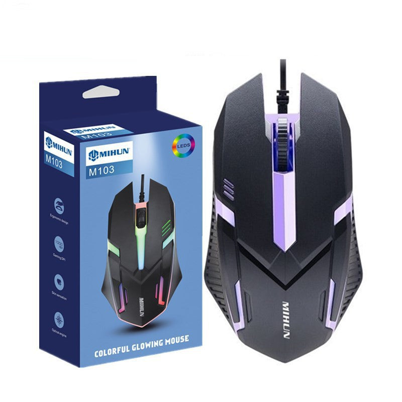 Colorful Luminous Computer Usb Wired Mouse