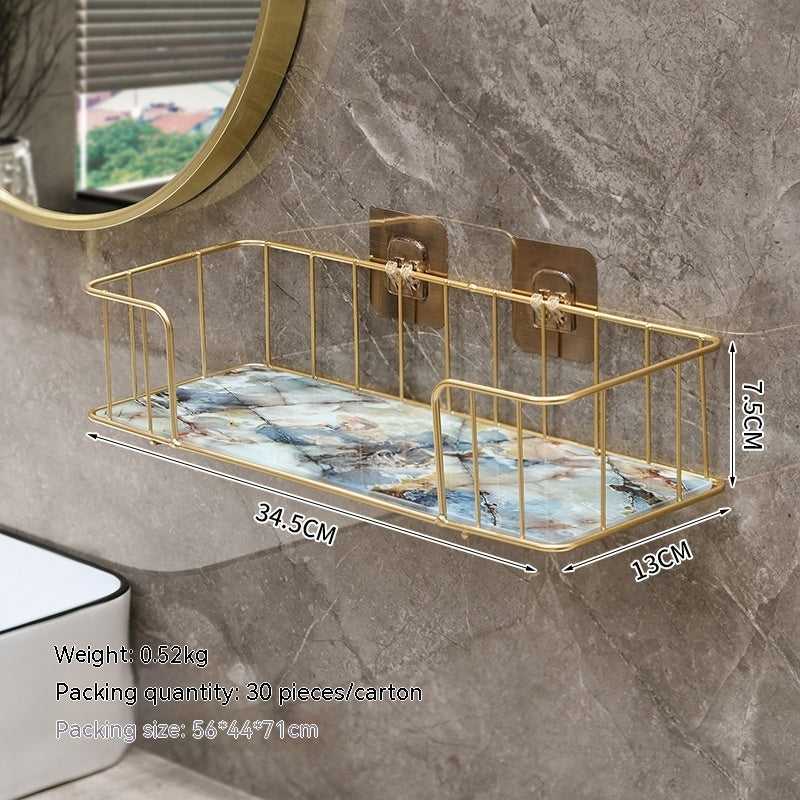 Toilet Storage Punch-free Toilet Shower Gel Cosmetics Wash Supplies Storage Shelf