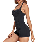 Women's Boxer One-piece Pure Color Bikini