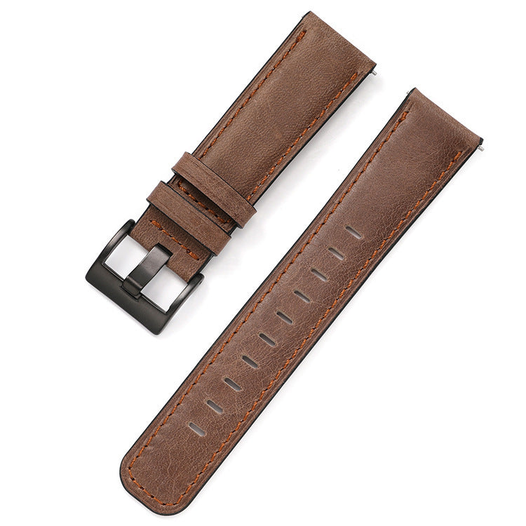 Simple Top Layer Cowhide Smart Watch Strap